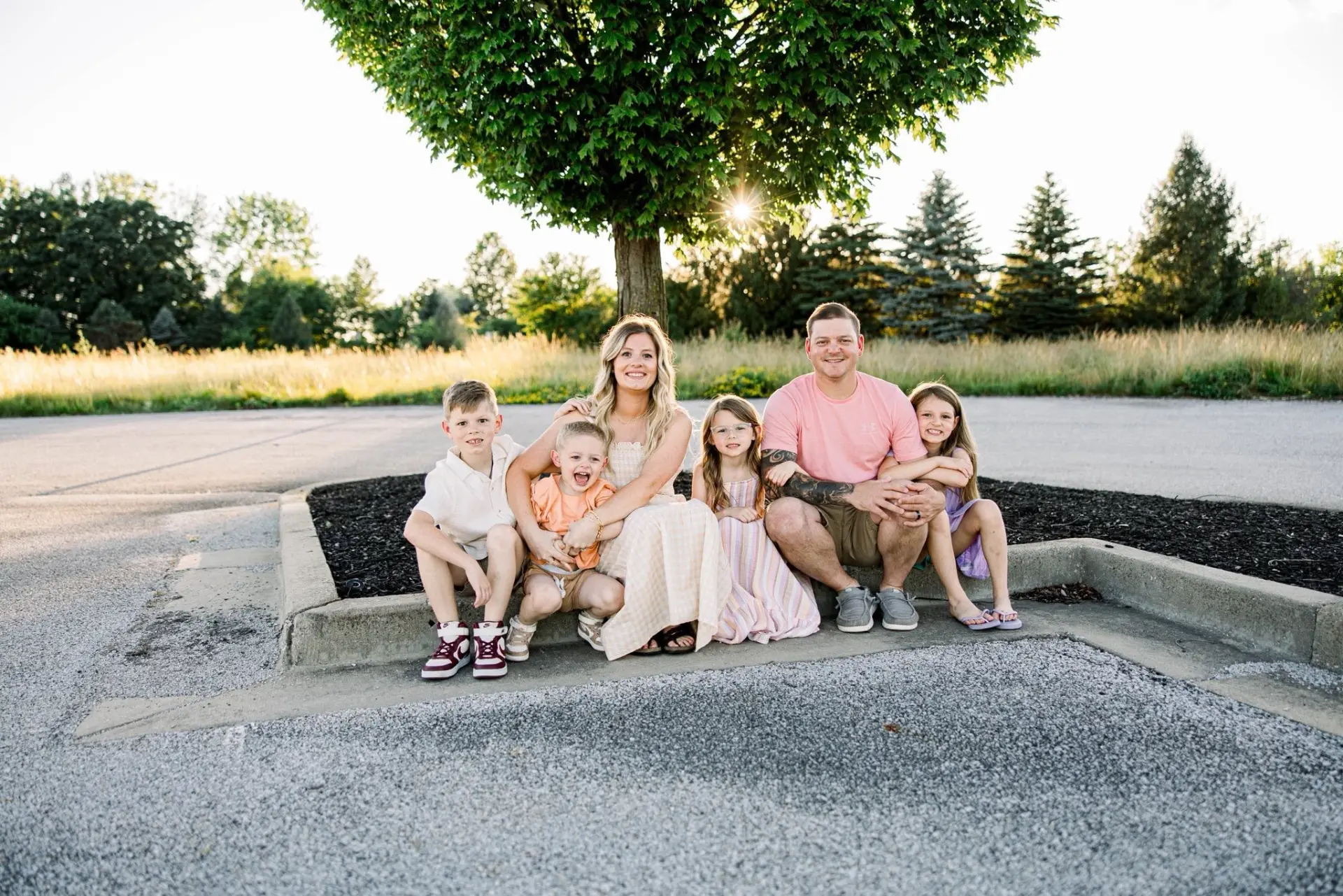 Cory Sears, owner of Home Based Investment Group, with his family